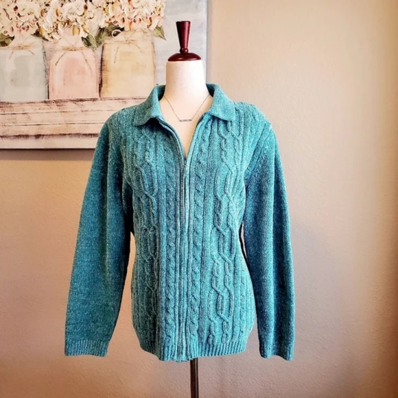 Alfred Dunner Sweaters - ALFRED DUNNER | Extra Soft Zip-Up Sweater sz 1X